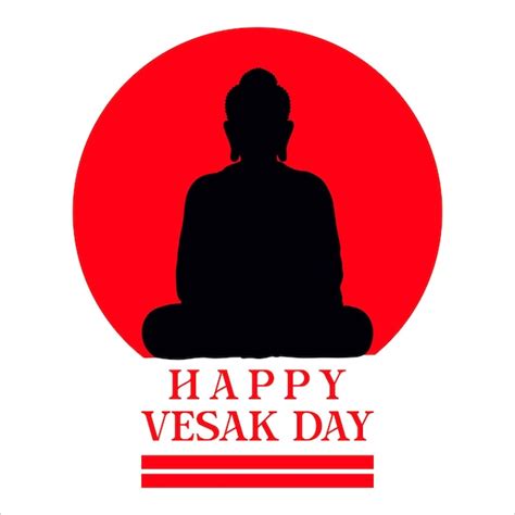 Feliz D A De Vesak O Fondo De Buda Purnima Vector Premium