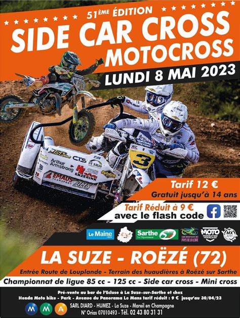 Info Motocross épreuve La Suze Roëzé 72 8 mai Ligue Motocycliste