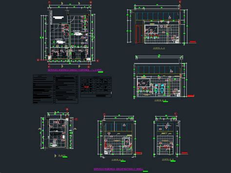 Servicios Higienicos Para Varones Damas Y Discapaciatdos En DWG