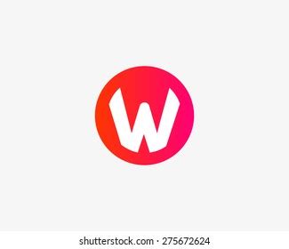 Abstract Letter W Logo Design Template Stock Vector Royalty Free