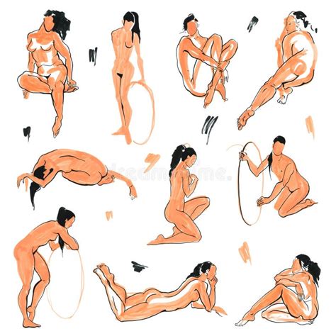 Nude Woman Hand Painting Illustration Stock Illustration Illustration Of Posing Body
