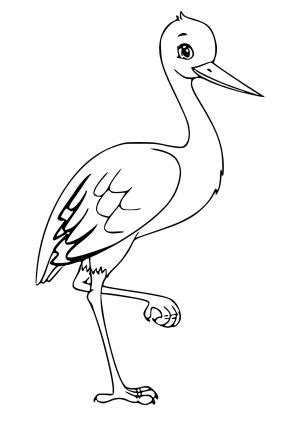 Coloriages Cigogne Imprimer Gratuit Pour Adultes Et Enfants Filles