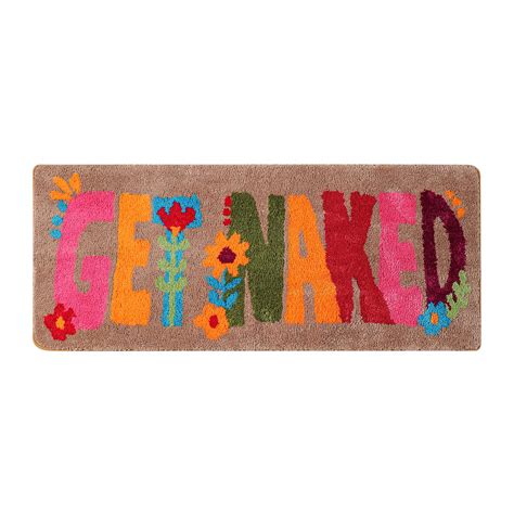 Amazon Fosiyaa Get Naked Bath Mat Boho Runner X Long Bathroom Rugs Non Slip Absorbent