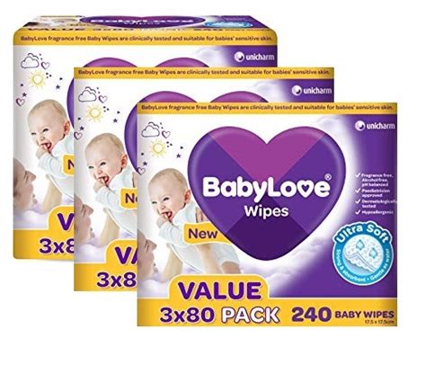 Baby Love Wipes Carton 240 X 3s