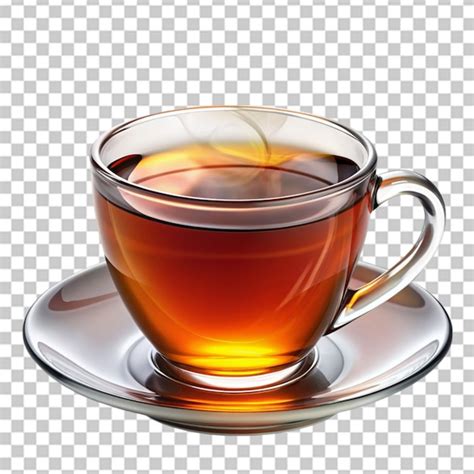Hot Cup Of Tea On Transparent Background Premium AI Generated PSD