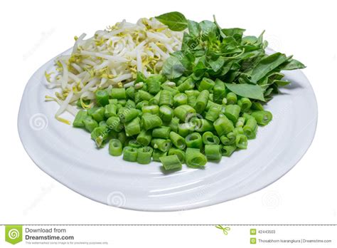 Vegetable For Fermented Rice Flour Noodles Stock Image Image Of Bean