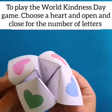 Printable Kindness Fortune Teller Kindness Cootie Catcher Spreading