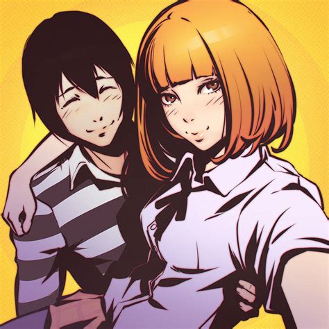 midorikawa hana and fujino kiyoshi (prison school) drawn by ilya