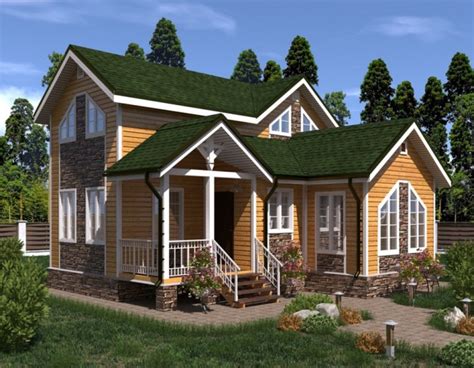Готовые проекты каркасных деревянных домов