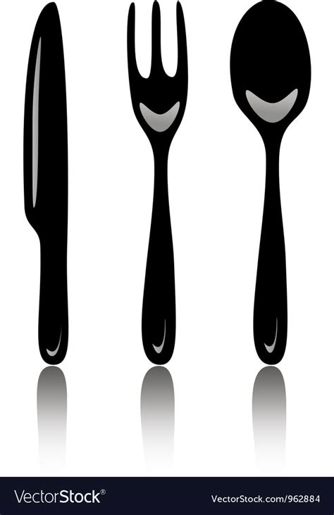 Spoon fork and knife Royalty Free Vector Image