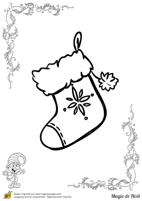 Propre Coloriage Chaussette Photograph Coloriage