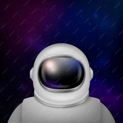 Вектор 3d реалистичный космонавт космонавт скафандр шлем космонавта на ...