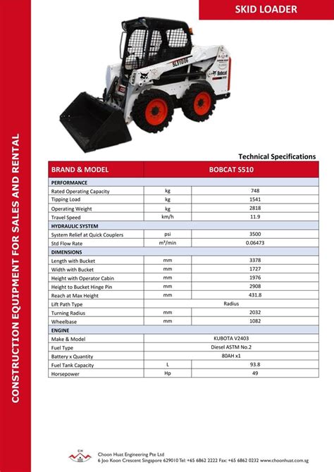 BOBCAT S150/S510 - Choon Huat Engineering Pte Ltd