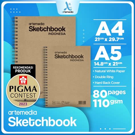 Jual Buku Sketsa Artemedia Sketchbook Wired A5 Craft Cover Jilid Spiral