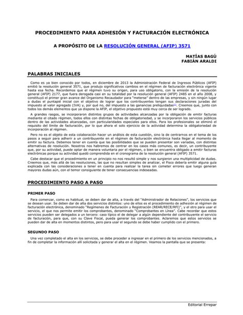 procedimiento para adhesión y facturación electrónica