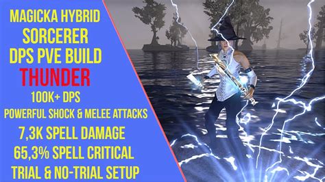 Eso Magicka Hybrid Sorcerer Dps Pve Build Thunder Lost Depths