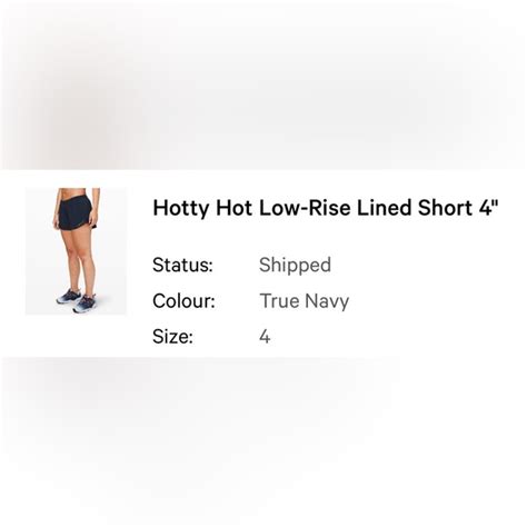 Lululemon Athletica Shorts Hotty Hot Low Rise Shorts True Navy