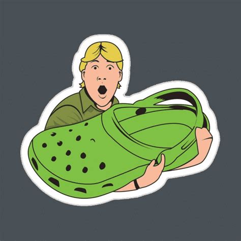 Sticker Steve Irwin And Croc Mystiki