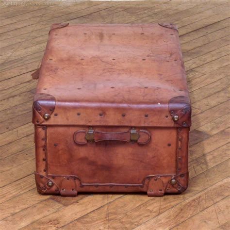 Antiques Atlas Vintage Brown Leather Trunk As A B