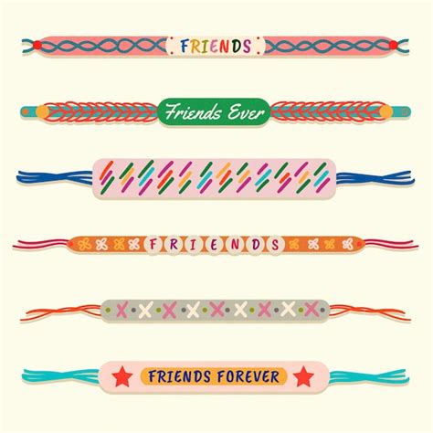 Free Vector | Colorful friendship band collection