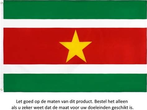 Surinaamse Vlag X Cm Suriname Sr Groen Wit Rood Gele Ster