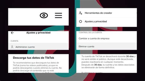 Cómo eliminar una cuenta de TikTok y borrar todos los datos