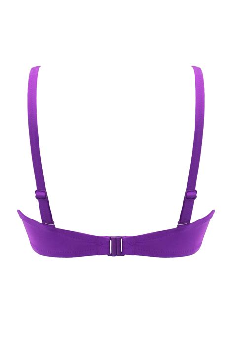 Samoa Strapless Bandeau Underwired Bikini Top In Purple Pour Moi