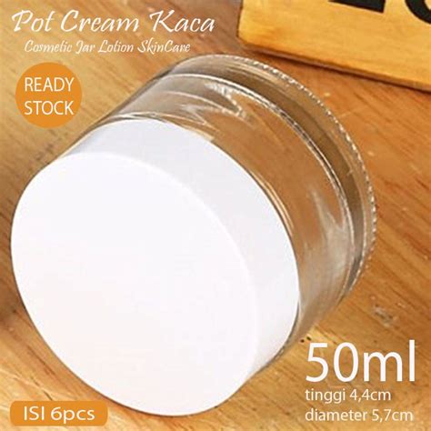 Jual POT KACA POT CREAM JAR KACA Bening TEMPAT WADAH KRIM SALAP OBAT