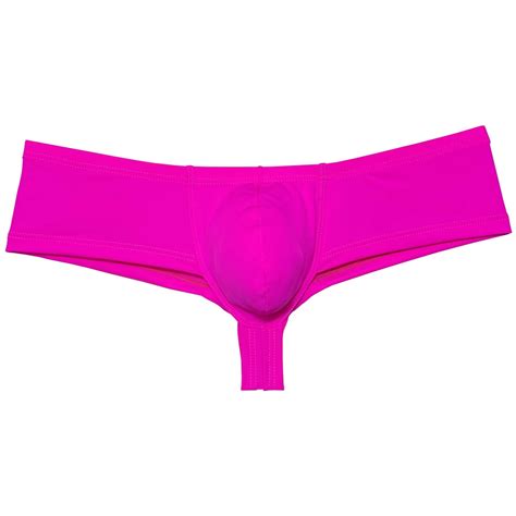 Botmois Men S Solid Boxer Briefs Microhalf Hip Bottom Briefs Spandex Cheeky Pouch Bikini Tangas