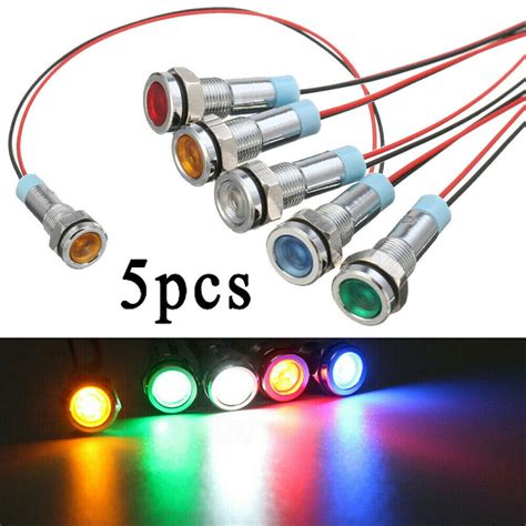 Car Boat Indicator Light 12v 6mm Led Pilot Dash Dashboard Panel Warning Lights Ebay