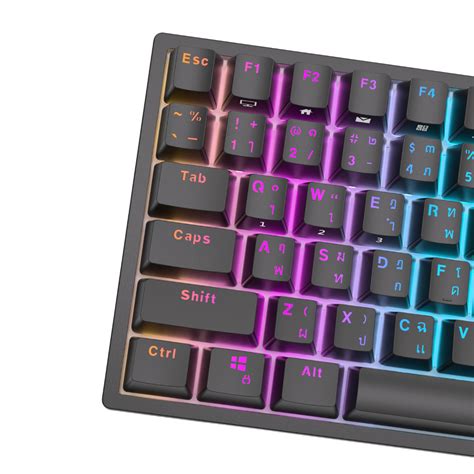 รอยล Kludge RK84 RK857 สามโหมด Hot Pluggable RGB Backlit บลท ธ 2 4G คยบอรดเชงกล