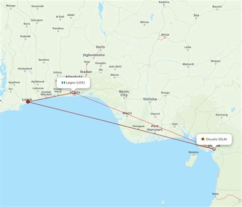 All Flight Routes From Douala To Lagos Dla To Los Flight Routes