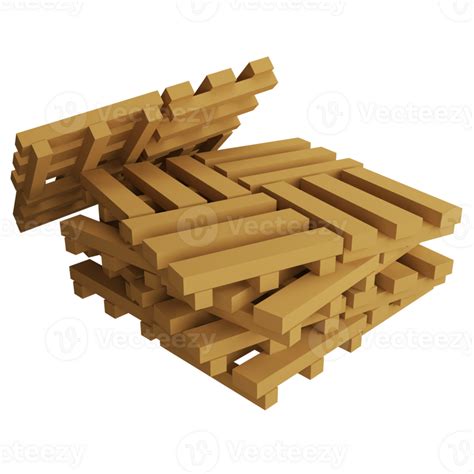 Stack Of Pallets Clipart Flat Design Icon Isolated On Transparent