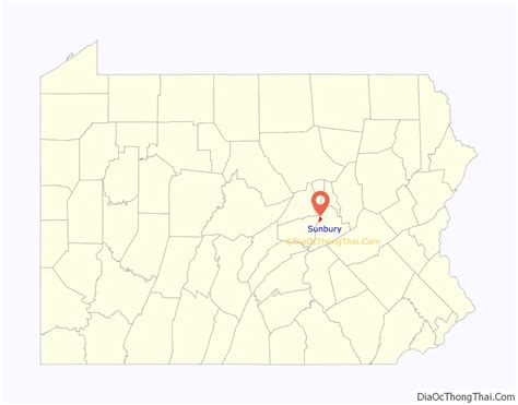 Map of Sunbury city, Pennsylvania