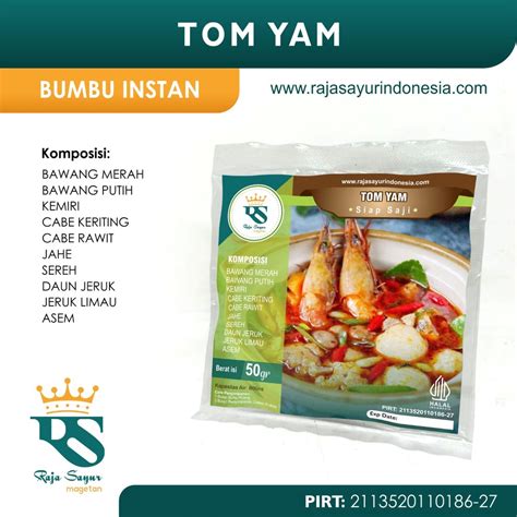 Jual Bumbu Instan Tom Yam Gr Raja Sayur Indonesia Shopee Indonesia