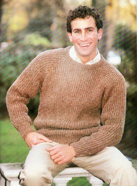 Mens Fishermans Rib Sweater Knitting Pattern Pdf Mens Ribbed Jumper