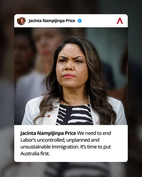 Advance - Senator Jacinta Nampijinpa Price is right. We need to end