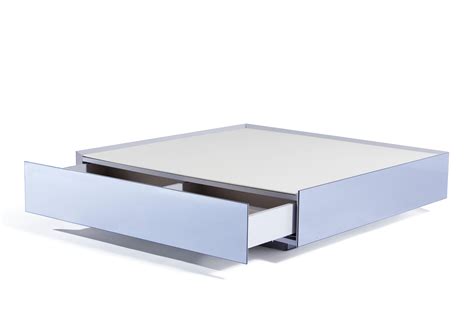 Mirrored Square Glass Coffee Table, Cofre Coffee Table For Sale at