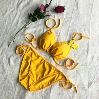 Jual Bikini Segitiga Tali Ikat Polos Shopee Indonesia