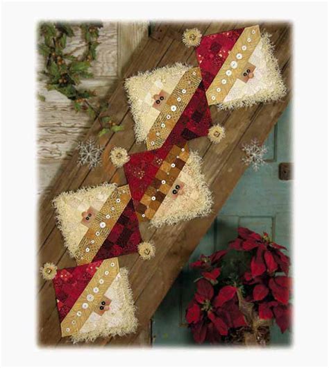 Button Santa Table Runner Pattern Pak Plus 712685063156