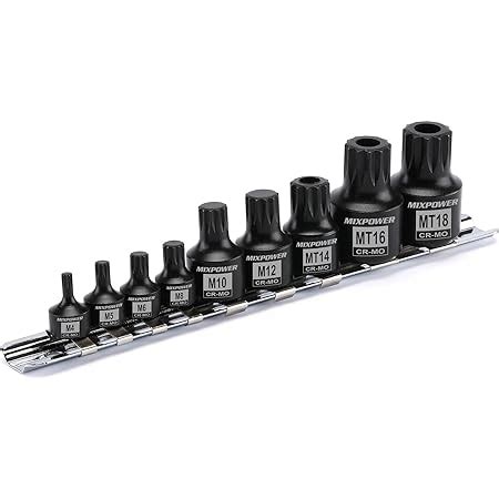 Amazon NEIKO 10283B XZN Triple Square Spline Socket Set 8pc