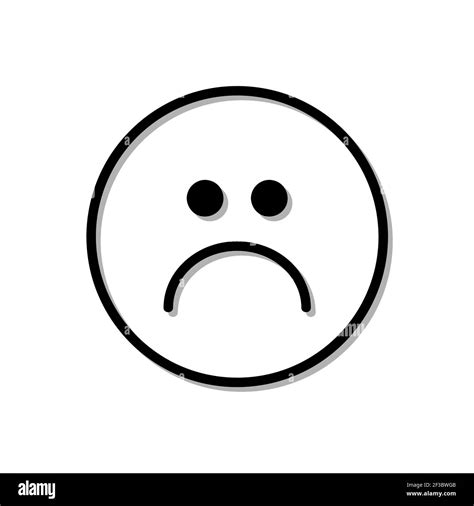 Sad Face Emoticon Black And White