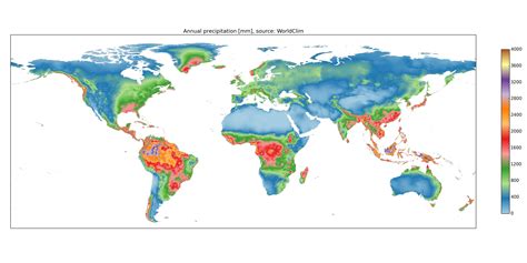 Global Annual Precipitation [4800x2400] : MapPorn