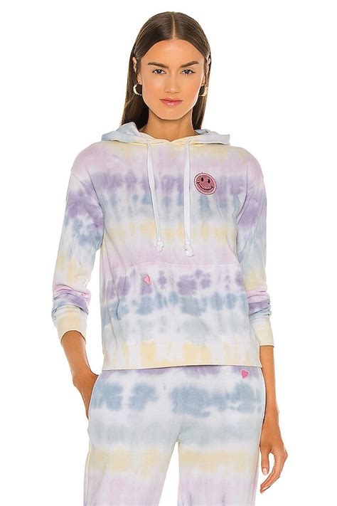 generation love gianna smiley hoodie  pastel tie dye revolve