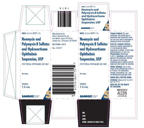 Neomycin And Polymyxin B Sulfates And Hydrocortisone Information Side