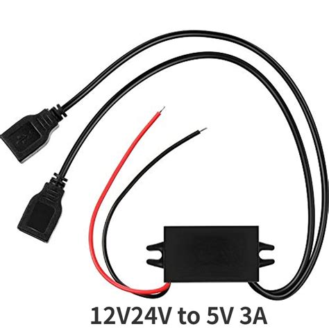 2024 12v24v To 5v 3a Micro Mini Usb Step Down Voltage Power Supply