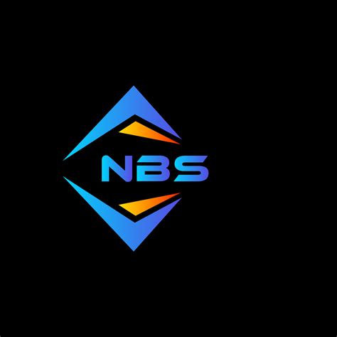 NBS abstract technology logo design on Black background. NBS creative ...