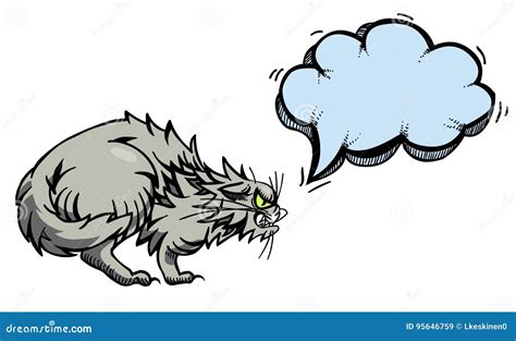 Cartoon Image Of Angry Cat Stock Vector Illustration Of Quirky 95646759