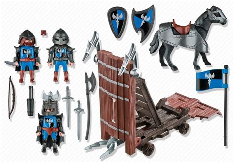 Playmobil Set 5978 Usa Blue Knights With Battering Ram Klickypedia