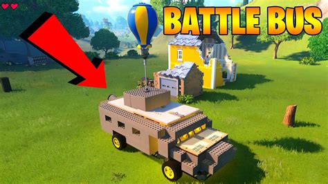 How To Make The Battle Bus With Steering In Lego Fortnite With Turning And Landing Youtube